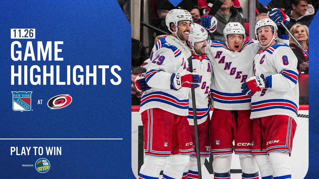 GAME HIGHLIGHTS | 2025-26: New York Rangers at Carolina Hurricanes  (11/26/25)