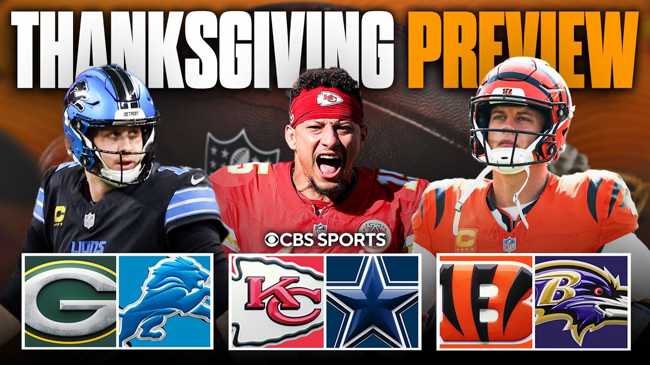 NFL Thanksgiving Preview: Packers-Lions, Chiefs-Cowboys, Bengals-Ravens | Predictions + Picks to Win