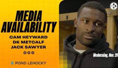 Cam Heyward, DK Metcalf, Jack Sawyer Media Availabilities (Nov. 26) | Pittsburgh Steelers