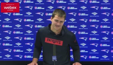 Drake Maye: "Happy Thanksgiving and It's a Great Time to Be Thankful." | Patriots Press Conference
