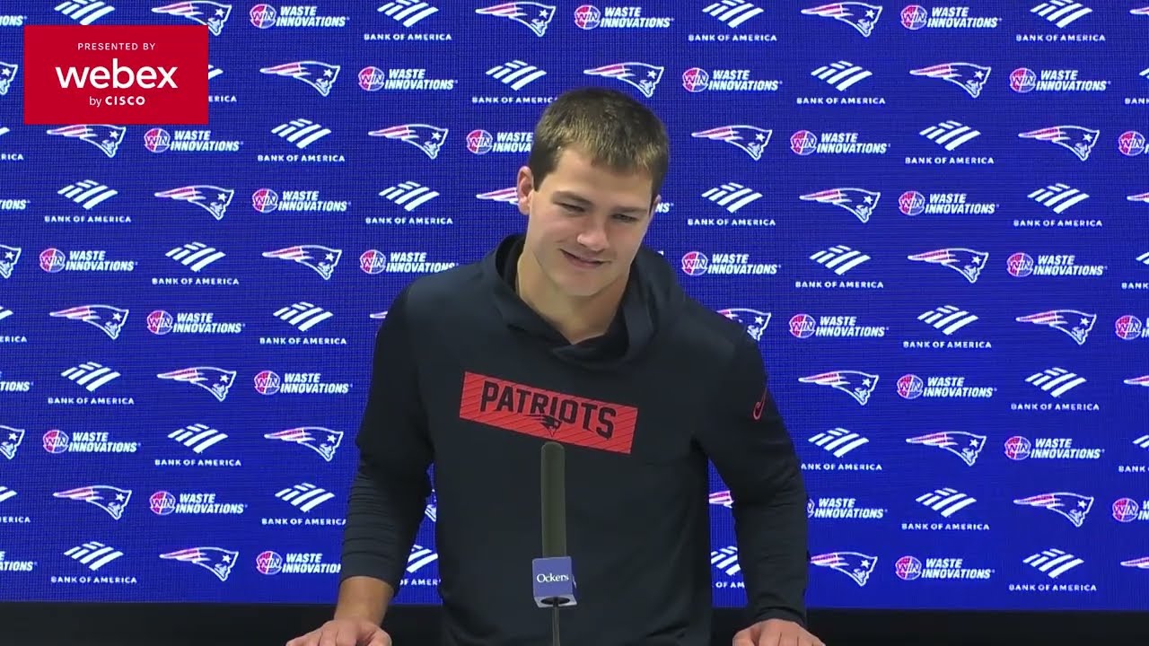 Drake Maye: "Happy Thanksgiving and It's a Great Time to Be Thankful." | Patriots Press Conference