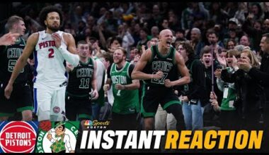 INSTANT REACTION: C's SURVIVE HUGE MATCHUP vs. Pistons after Cade's late missed free throw 😮‍💨