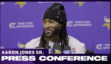 Aaron Jones Talks Practicing with Max Brosmer, J.J. McCarthy, Facing Sam Darnold & Seahawks