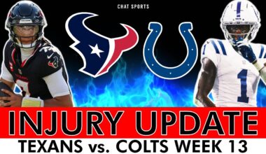 MAJOR Texans vs. Colts Injury Update This Will Impact NFL Week 13