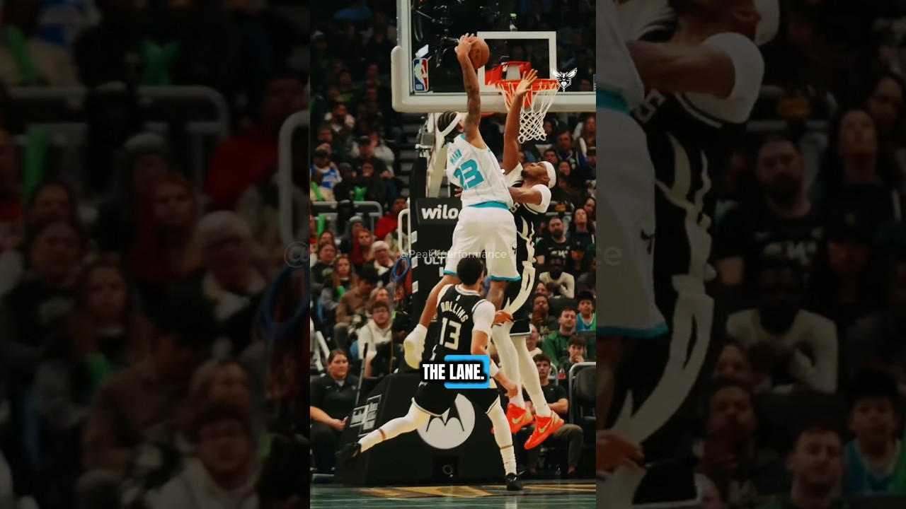 A BEAUTIFUL PLAY FROM THE HORNETS. TRE MANN POSTERIZED THE BUCKS CENTER