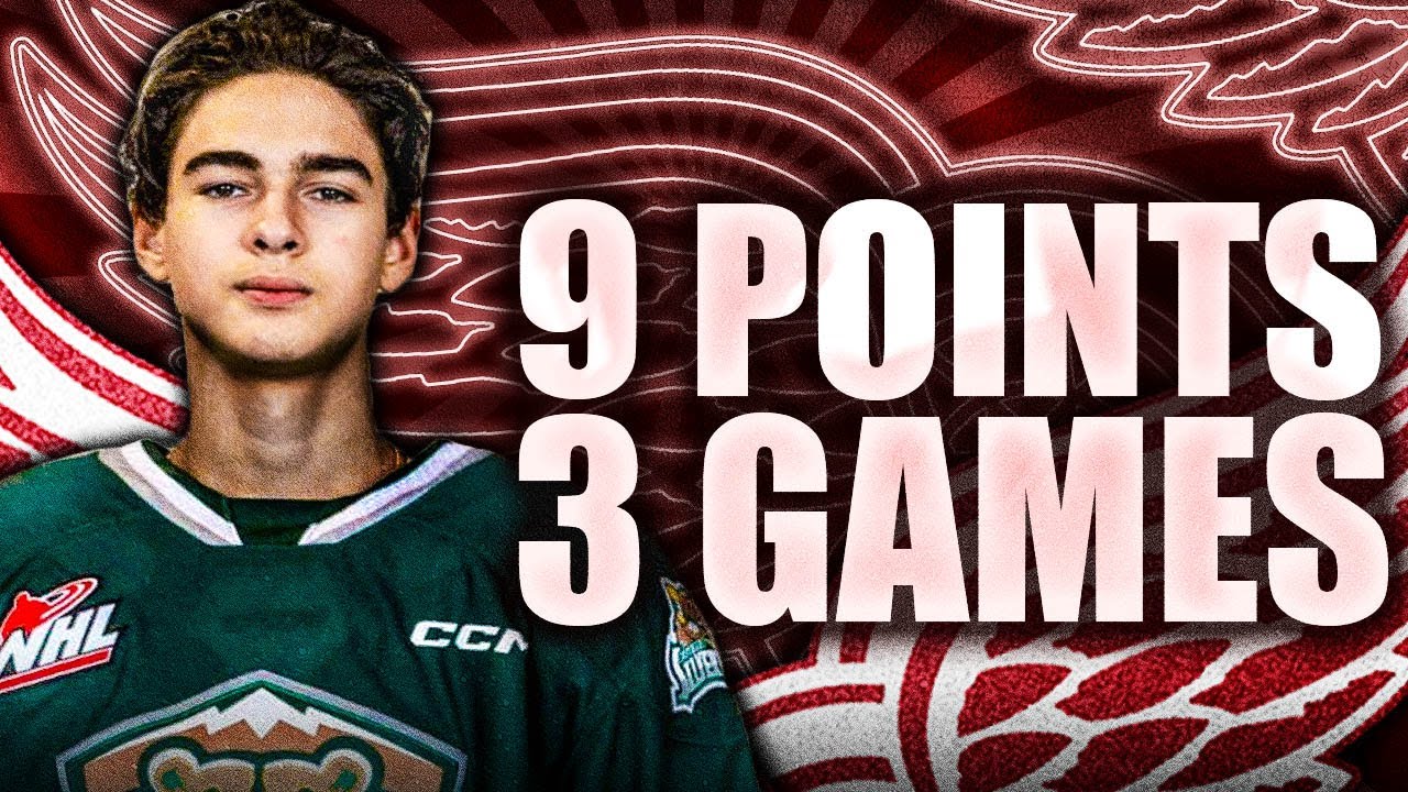 AWESOME DETROIT RED WINGS NEWS: CARTER BEAR IS TEARING UP THE WHL W/ 9 POINTS IN 3 GAMES