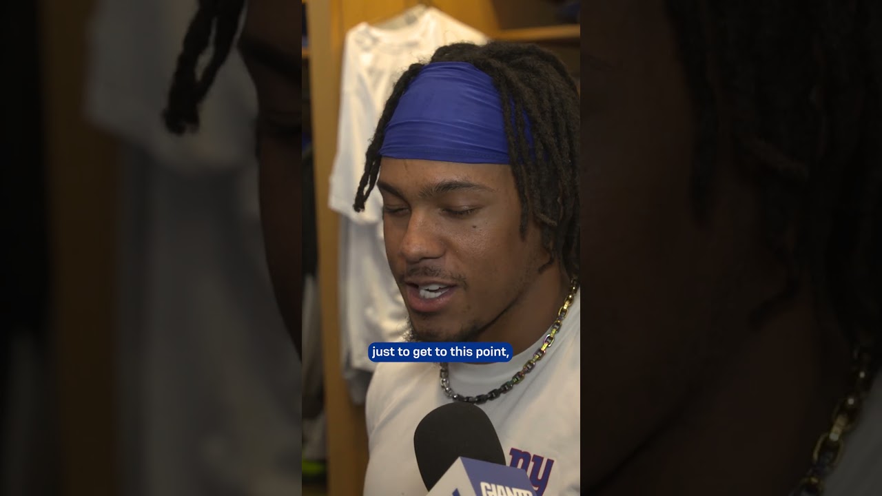 Wan'Dale Robinson on approaching the 1,000 yard milestone #shorts #nfl #giants #newyorkgiants