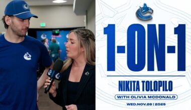 Nikita Tolopilo 1-on-1 | Canucks at Ducks (Nov 26, 2025)