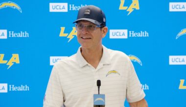 Harbaugh On Facing Aaron Rodgers & Steelers | LA Chargers