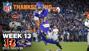 Cincinnati Bengals vs Baltimore Ravens Thanksgiving Game Highlights | 2025 NFL Season Week 13