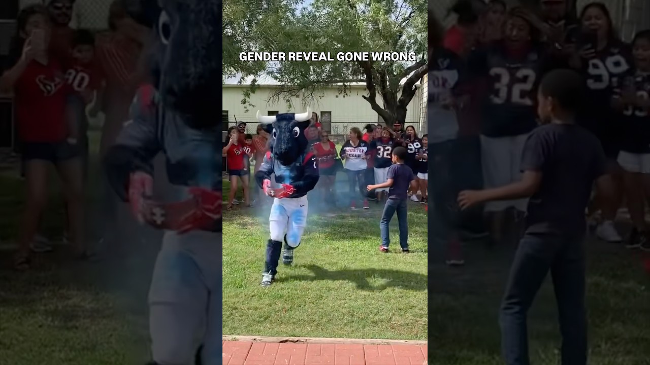 fumbled that one #houston #texans #nfl #mascot #fail #genderreveal