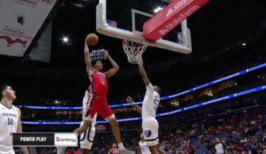 Trey Murphy ALLEY-OOP POSTER via Derik Queen | Pelicans-Grizzlies Highlights 11/26/2025