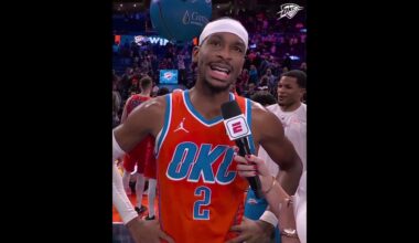 Never let up 😤 Hear from Shai following tonight’s NBA Cup W 🎙️