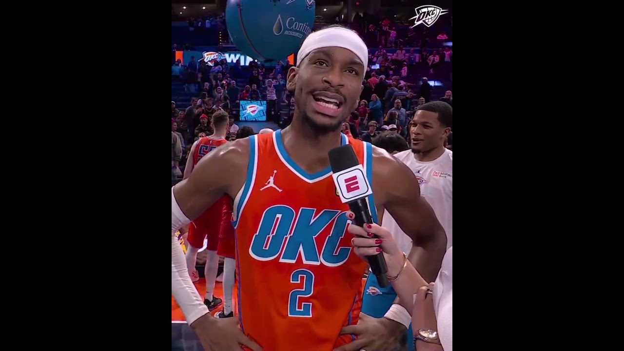 Never let up 😤 Hear from Shai following tonight’s NBA Cup W 🎙️