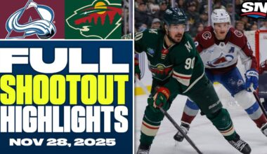 Colorado Avalanche at Minnesota Wild | FULL Shootout Highlights - November 28, 2025