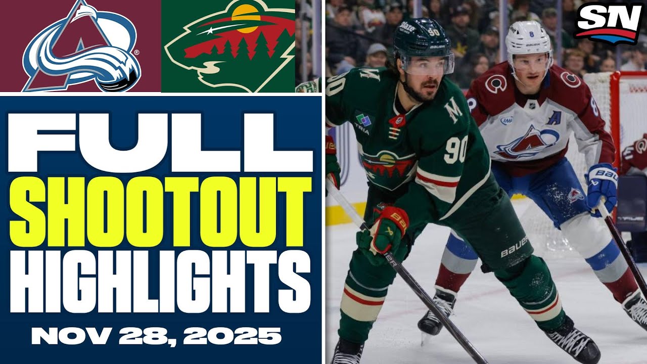 Colorado Avalanche at Minnesota Wild | FULL Shootout Highlights - November 28, 2025