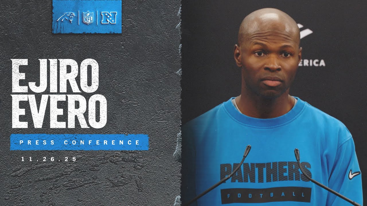 Ejiro Evero talks preparing to face his former team in the Los Angeles Rams | Carolina Panthers