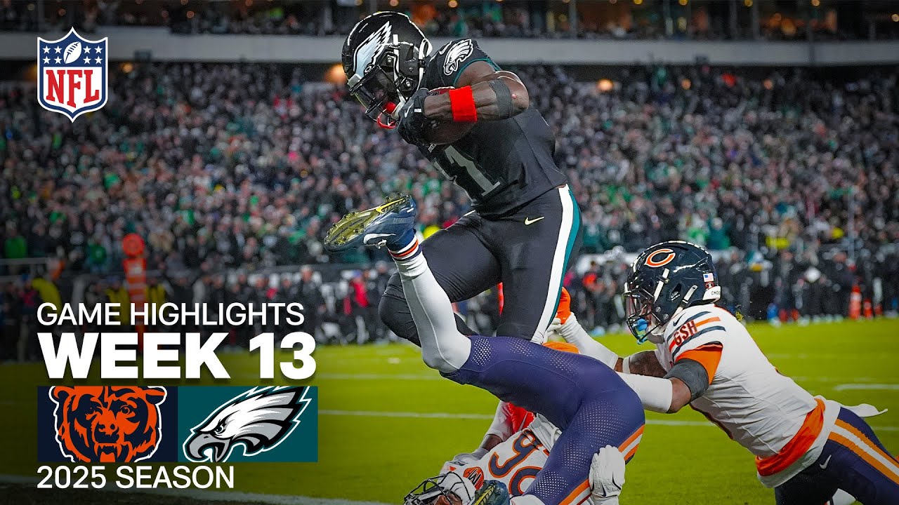 Chicago Bears vs Philadelphia Eagles Game Highlights | 2025 NFL Season Week 13