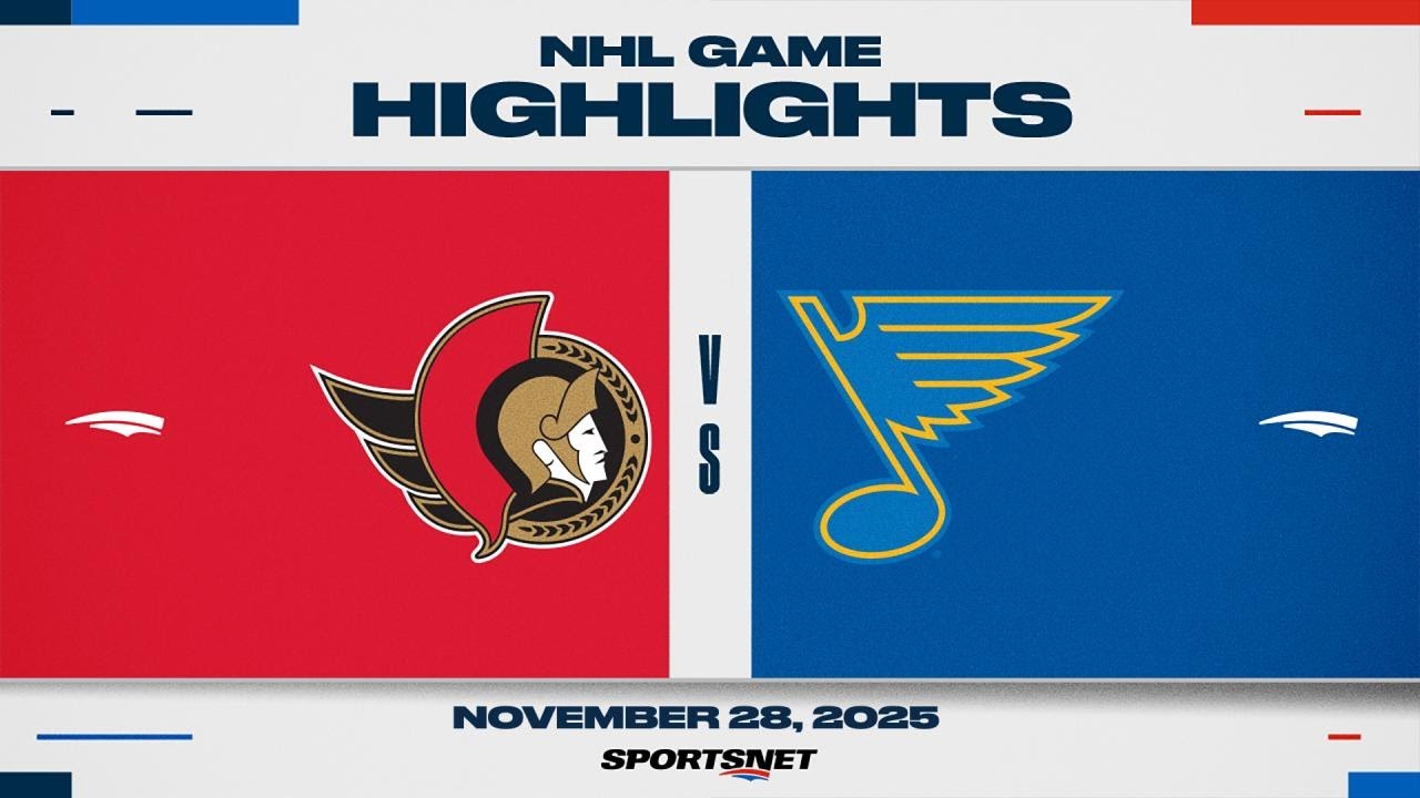 NHL Highlights | Senators vs. Blues - November 28, 2025