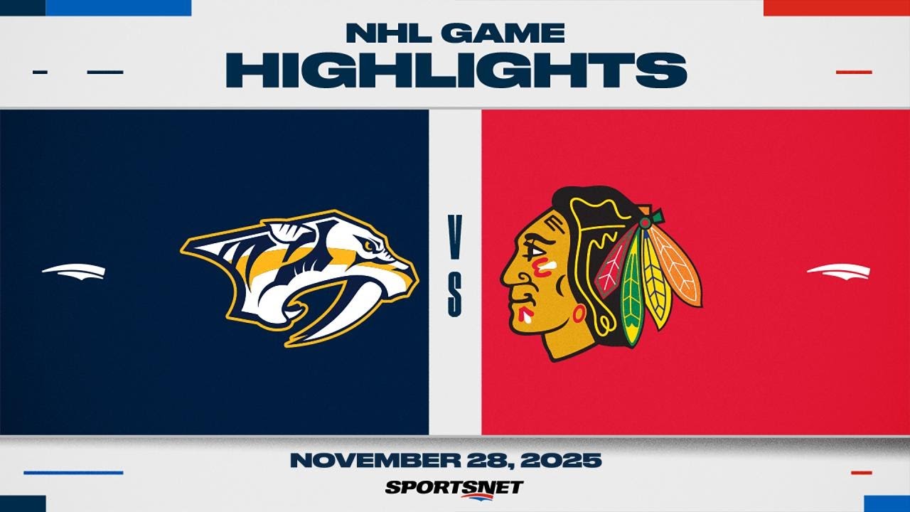 NHL Highlights | Predators vs. Blackhawks - November 28, 2025