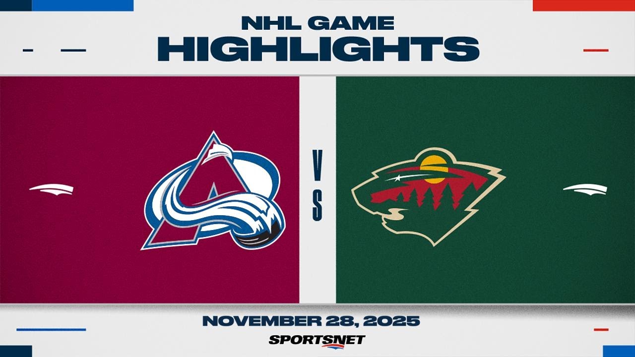 NHL Highlights | Avalanche vs. Wild - November 28, 2025