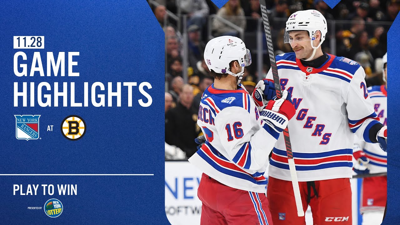 GAME HIGHLIGHTS | 2025-26: New York Rangers at Boston Bruins (11/28/25)