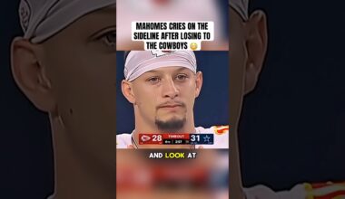 Patrick Mahomes CRIES after Kansas City Chiefs lose to the Dallas Cowboys 😳