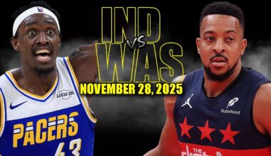 Indiana Pacers vs Washington Wizards Full Game Highlights - November 28, 2025 | NBA Season