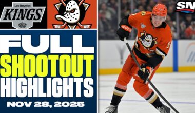 Los Angeles Kings at Anaheim Ducks | FULL Shootout Highlights - November 28, 2025.