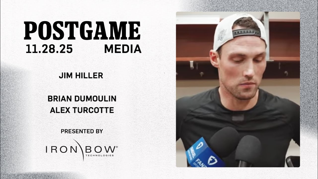 MEDIA: Brian Dumoulin, Alex Turcotte, and Jim Hiller | 11.28.25 @ Anaheim Ducks