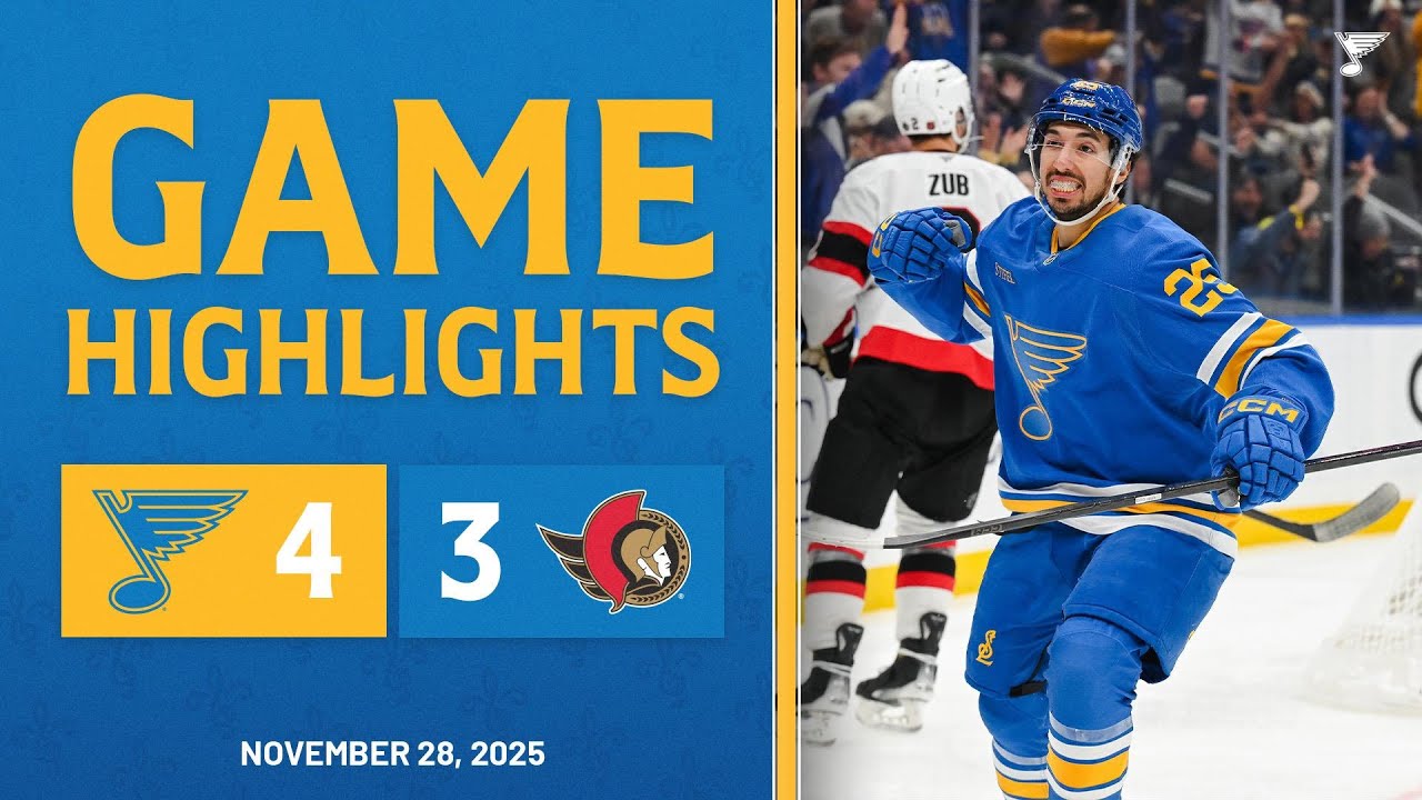 Game Highlights: Blues 4, Senators 3