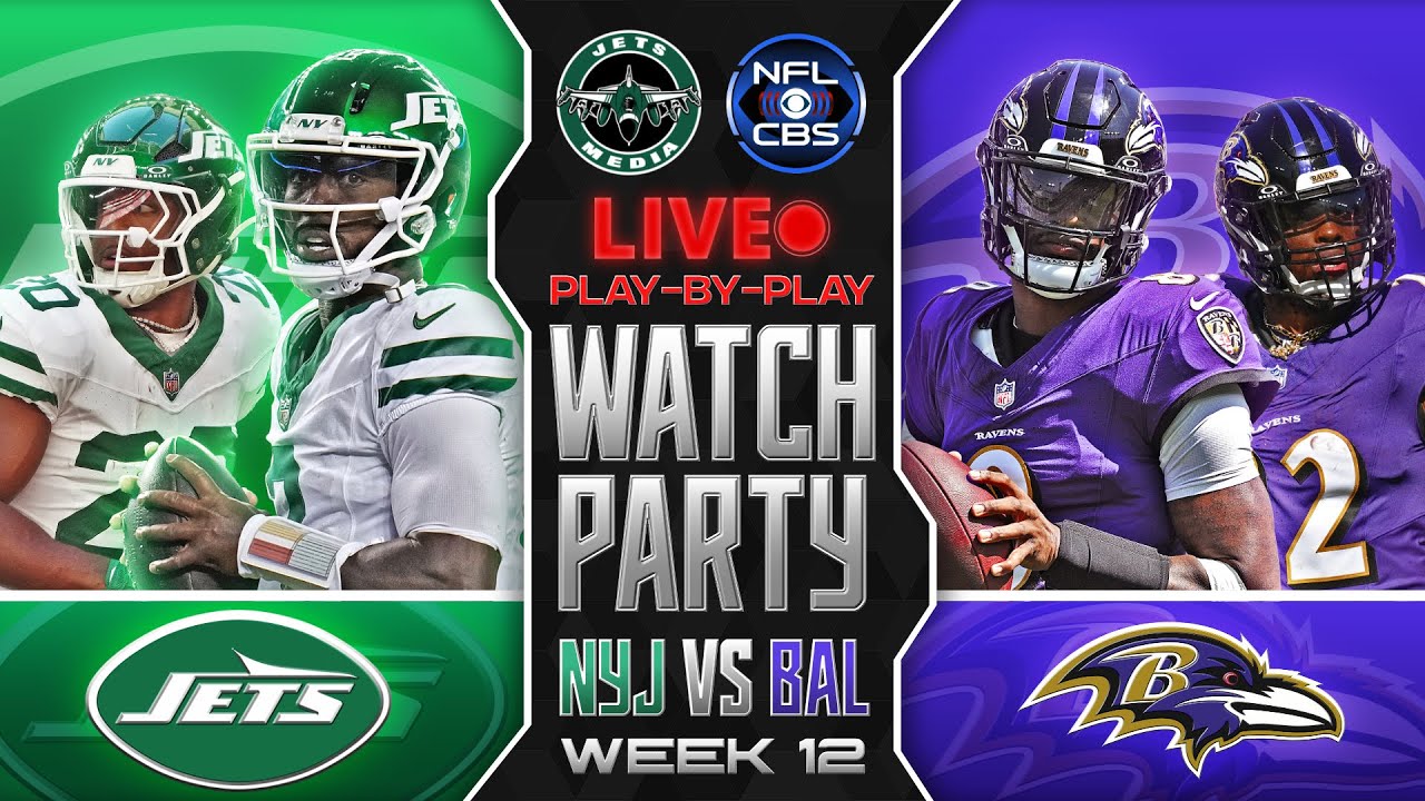 🚨 Jets vs Ravens LIVE Watch Party & Play-By-Play Reaction 🟢 🟣
