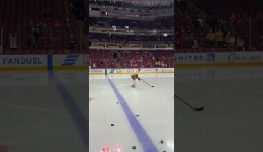 Reid Schaefer's rookie lap ‼️ Welcome to the show, Big Red #nhlhighlights #predsnhl