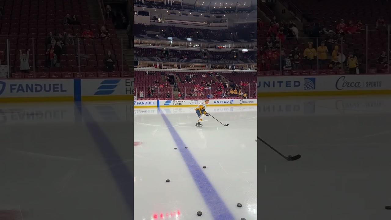 Reid Schaefer's rookie lap ‼️ Welcome to the show, Big Red #nhlhighlights #predsnhl