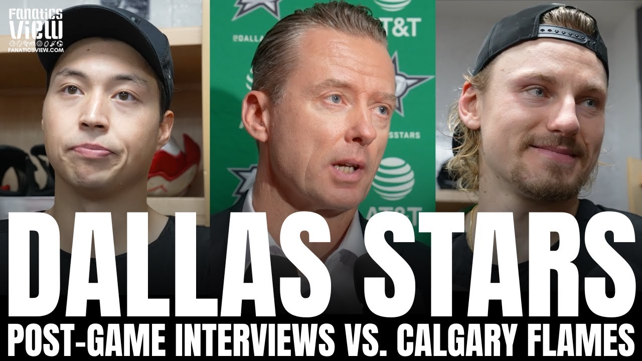 Jason Robertson, Glen Gulutzan & Dallas Stars Recap Another Mikko Rantanen BOARDING, Flames Win