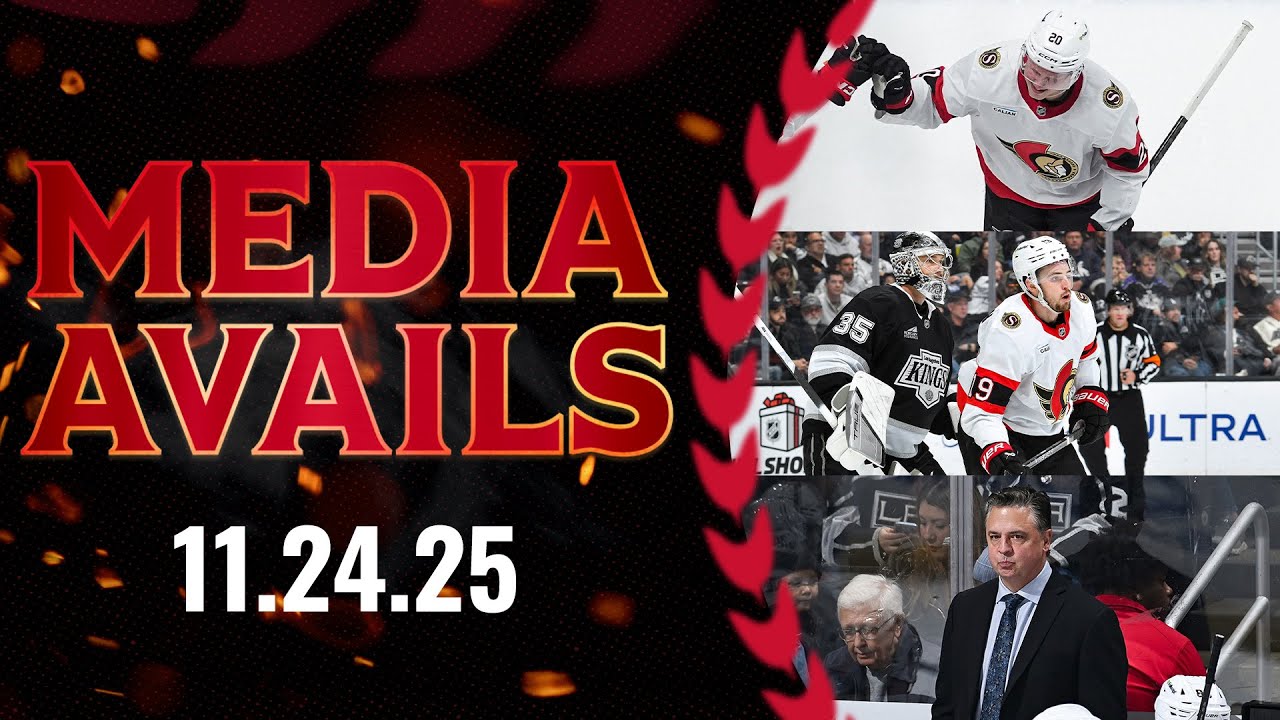 Drake Batherson, Fabian Zetterlund, Travis Green Postgame Media vs LAK