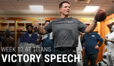 Head Coach Mike Macdonald's Postgame Victory Speech After The Win Over The Titans in Week 12