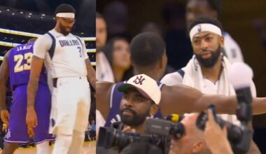 LeBron James annoys Anthony Davis and Rui gives AD a big hug after the game 😂