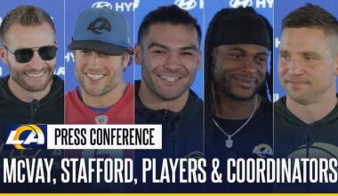 Sean McVay, Matthew Stafford, More Rams Players & Coordinators On Sunday's Panthers Matchup