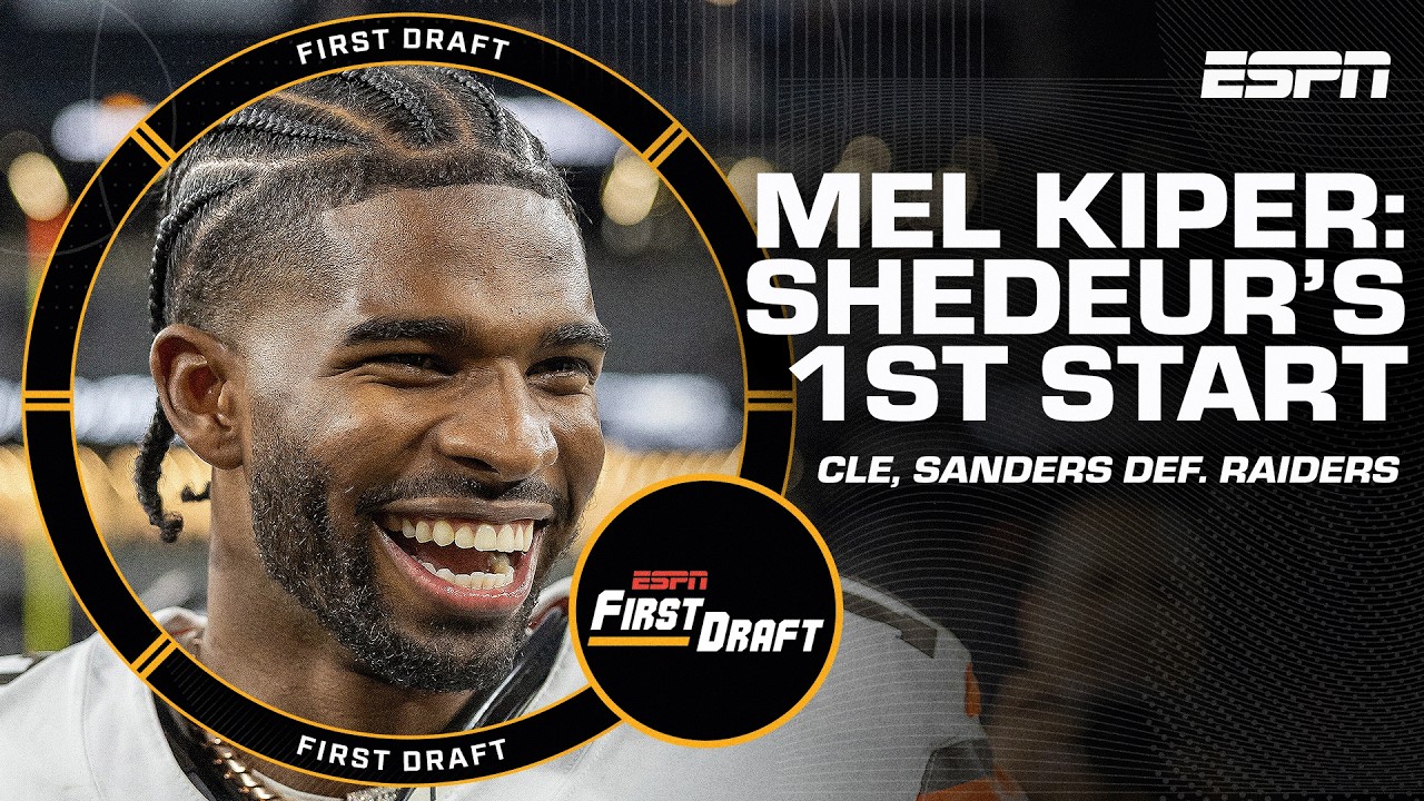 👀Mel Kiper reacts to Shedeur Sanders' 1st NFL start! | First Draft🏈