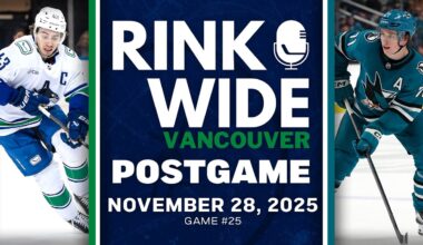 RINK WIDE POST-GAME: Vancouver Canucks at San Jose Sharks | Game #25 - Nov. 28, 2025