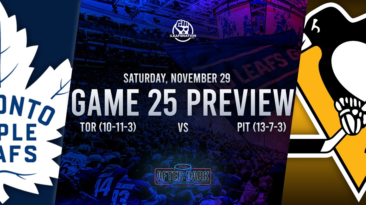 Toronto Maple Leafs vs Pittsburgh Penguins Game 25 Preview: Lineups, Goaltenders, & Best Bets
