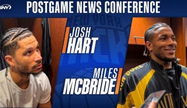 Josh Hart and Miles McBride talk starting in Knicks gritty win over Milwaukee