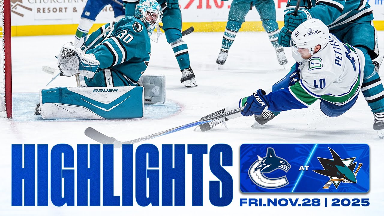 Game in 10 | Canucks at Sharks Highlights (Nov 28, 2025)