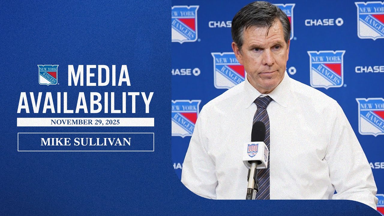 NYR vs TBL: Mike Sullivan Postgame Media Availability | Nov. 29, 2025