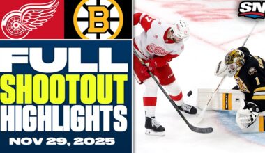 Detroit Red Wings at Boston Bruins | FULL Shootout Highlights - November 29, 2025
