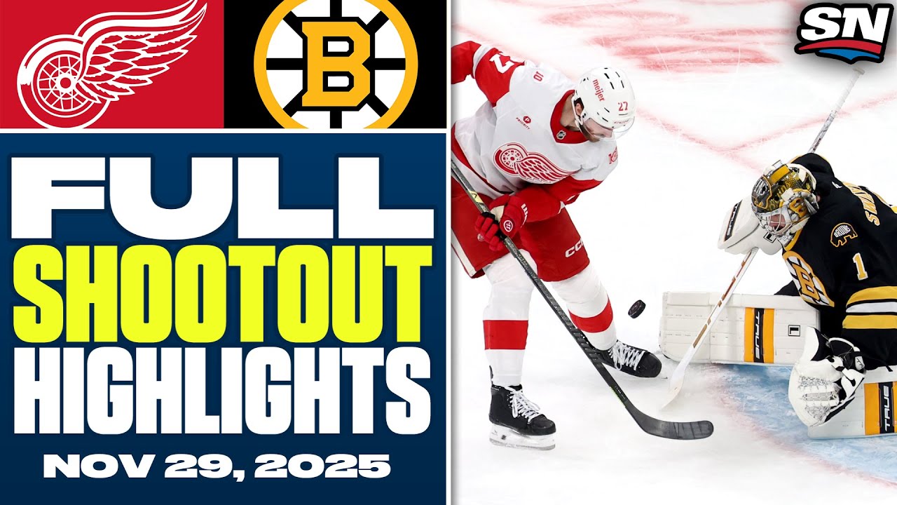 Detroit Red Wings at Boston Bruins | FULL Shootout Highlights - November 29, 2025