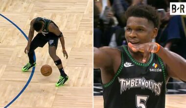 Anthony Edwards Loses Ball, But Still Hits Dagger 3 vs. Celtics