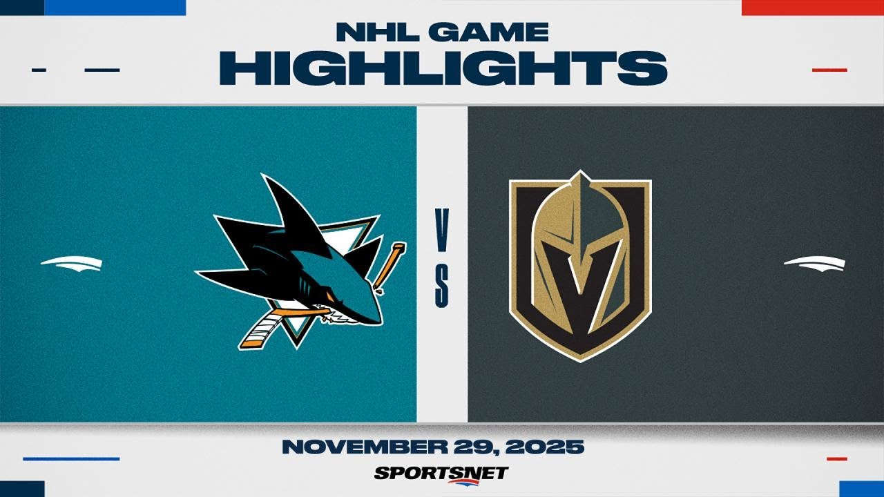 NHL Highlights | Sharks vs. Golden Knights - November 29, 2025