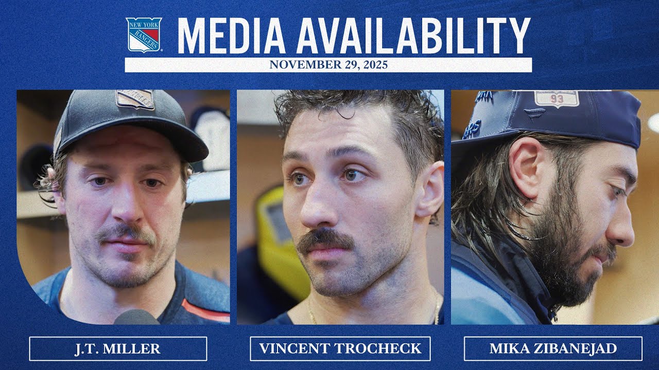 NYR vs TBL: J.T. Miller, V. Trocheck & M. Zibanejad Postgame Media Availability | Nov. 29, 2025